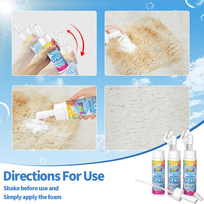 💖 Nettoyant mousse magique pour tapis et tissus – Éliminateur de taches et odeurs d'animaux avec brosse de nettoyage 🧼🪄